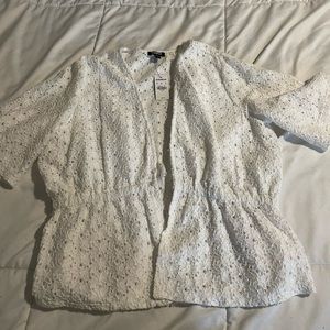 EXPRESS Lacey white top